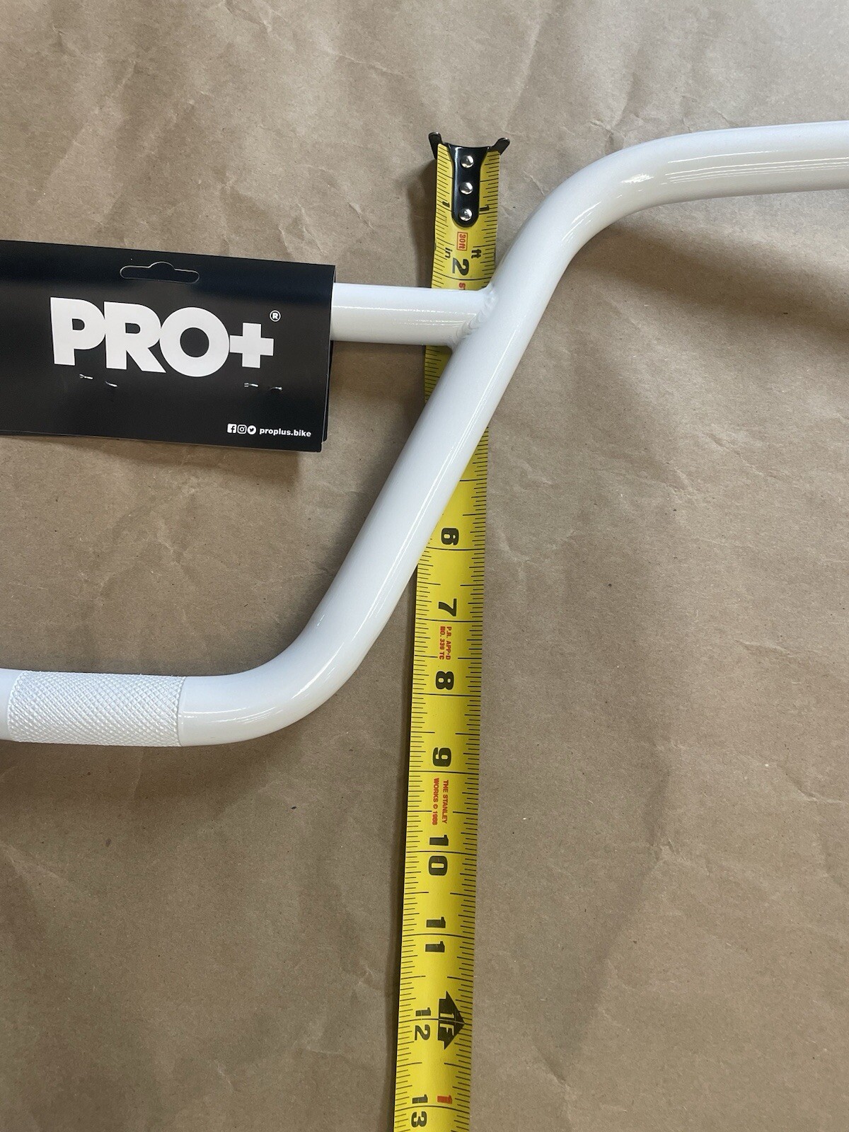 White BMX HandleBar Pro+ 22.2m