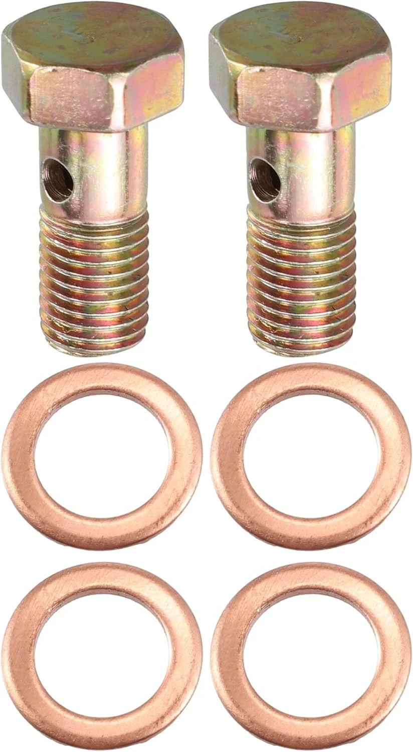 X AUTOHAUX 2 Set Banjo Bolt Brake Fitting Adapter Kit M8x1.25 Line…