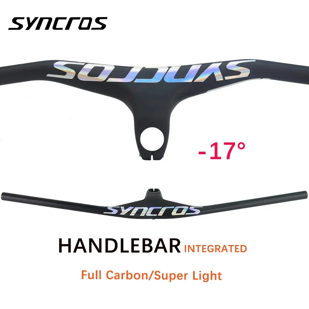 SYNCROS -17 Degree Integrated Handlebar MTB Carbon Matte Riser Flats Handlebars