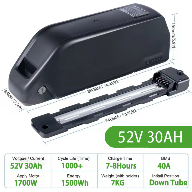 52V 48V 30Ah 250-1500W Hailong Ebike Battery Electric Bike Lithium Battery Pack
