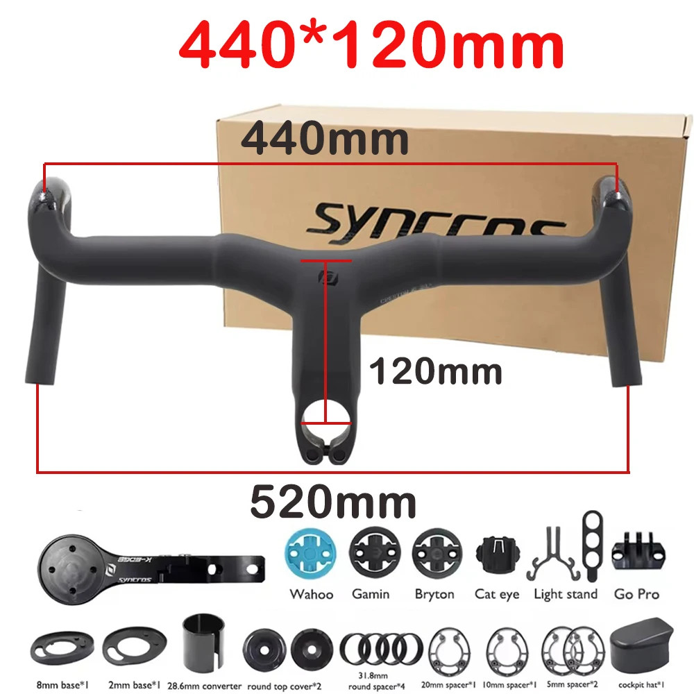 Carbon Fiber Gravel Road Bike Integrated Handlebar Full Internal Cable Drop Bar