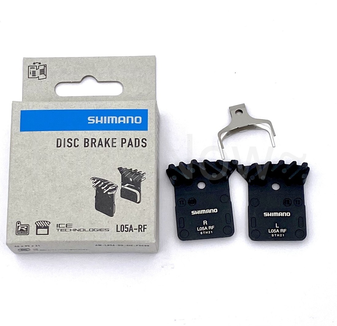 Shimano L05A,L03A Disc Brake Resin Pad W/Fin,Spring,Y2EM98010,R9170/R8070/R9270