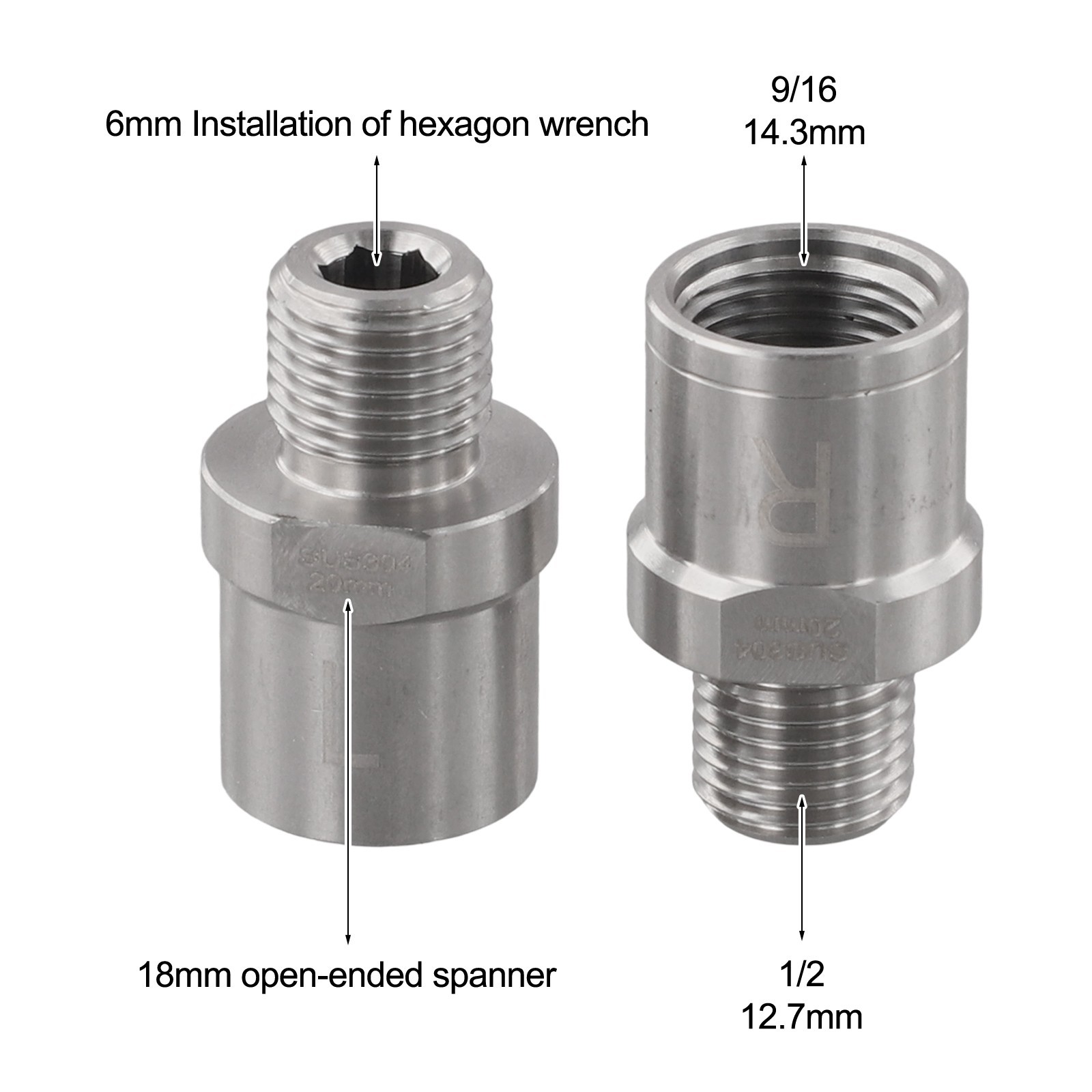 Stainless Steel Adaptors Designed Specifically for Standard Bike Crank Sizes