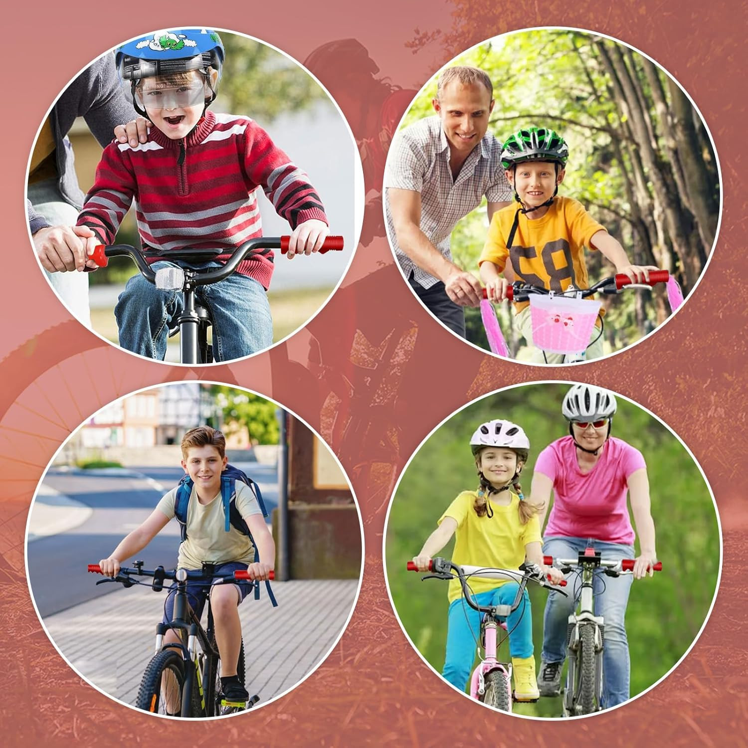 Handlebar Grips Compatible with Tricycle, 3/4 Inch Bicycle Grip, Kids Non-Slip-B