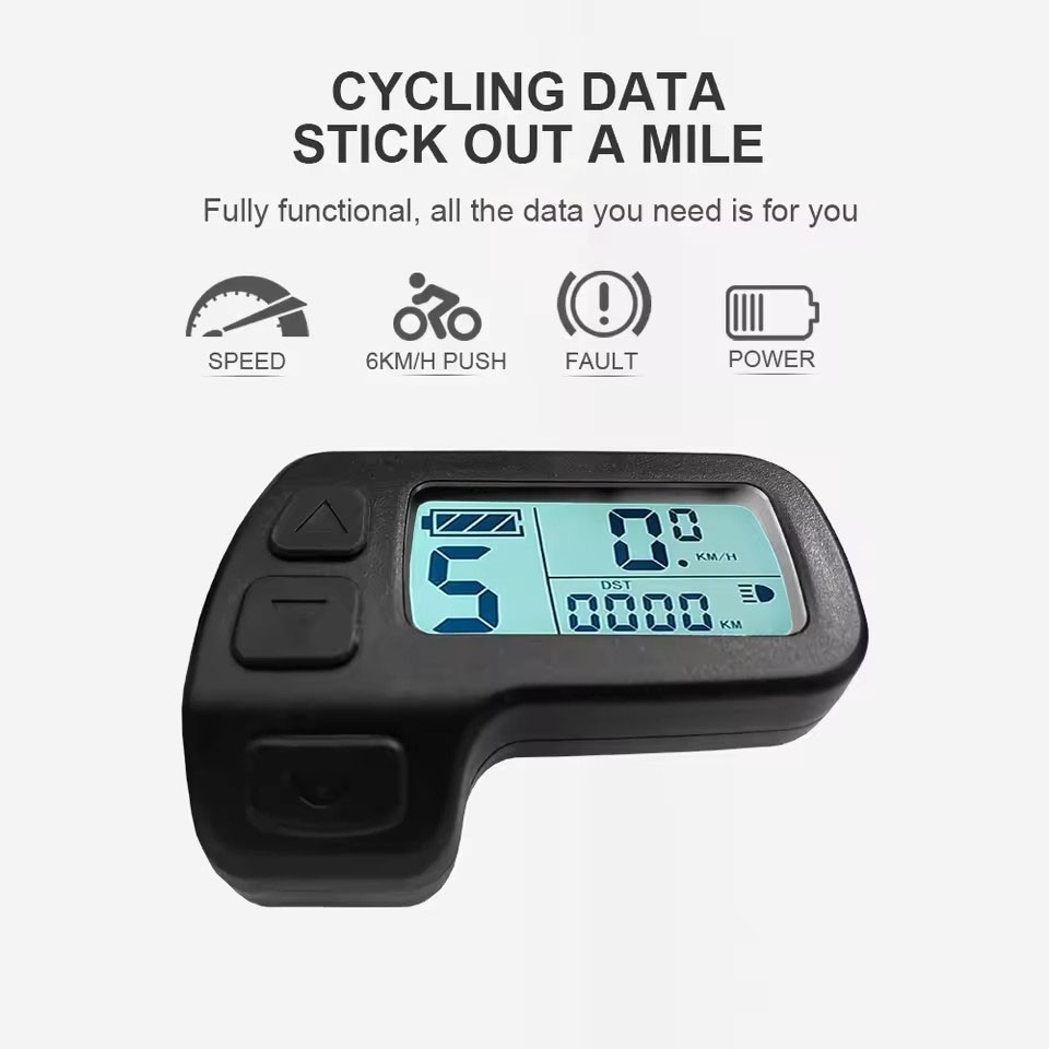 E-Bike 24V/36V/48V 5pin KT-LCD11 Display Power Speed Meter Control Panel WP Plug