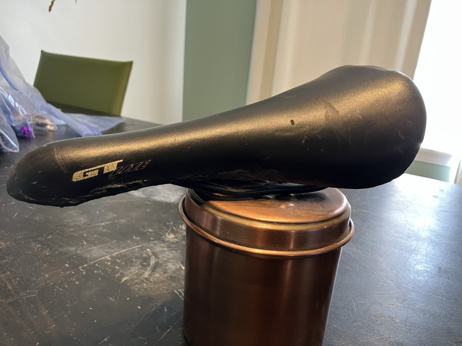 Gt Lite Flite Saddle Viscount Bike Seat 90sVintage Mtb used Repaired- Good Cond