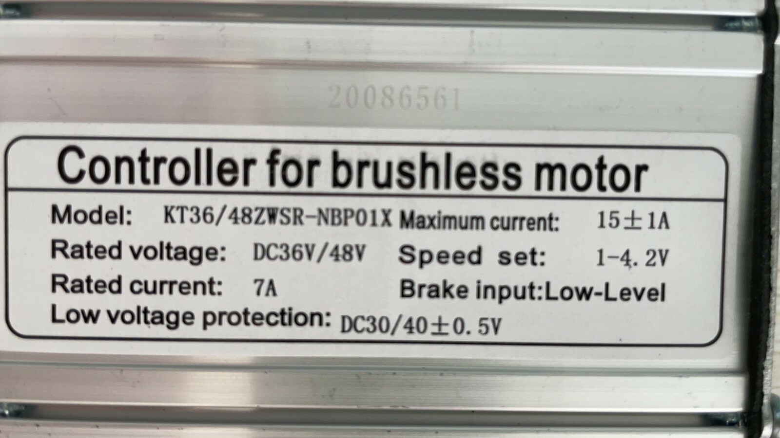 36V/48V15A KT Brushless DC Motor Controller Ebike+KT-LCD8H/KT-LCD3 Display