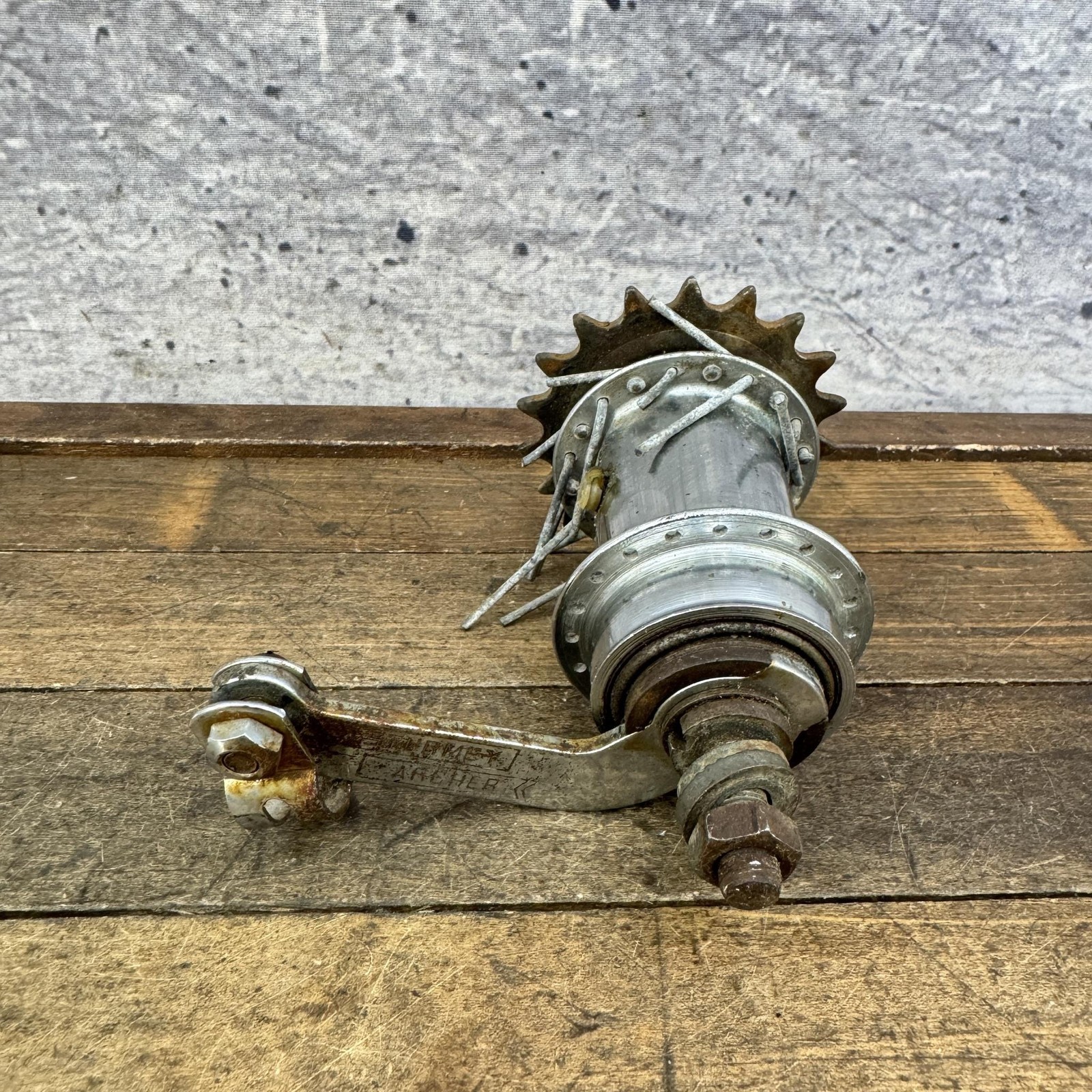 Vintage Sturmey-Archer SC Rear Hub 40H Coaster Brake Nutted 40 Hole 68