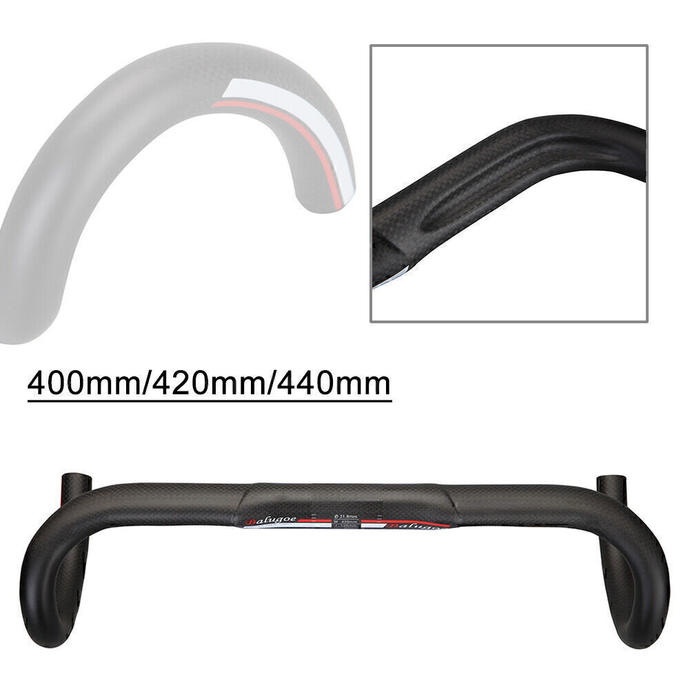 EC90 Road Bike Drop Bar Handlebar Carbon Fiber Bicycle Bars 31.8*400/420/440mm
