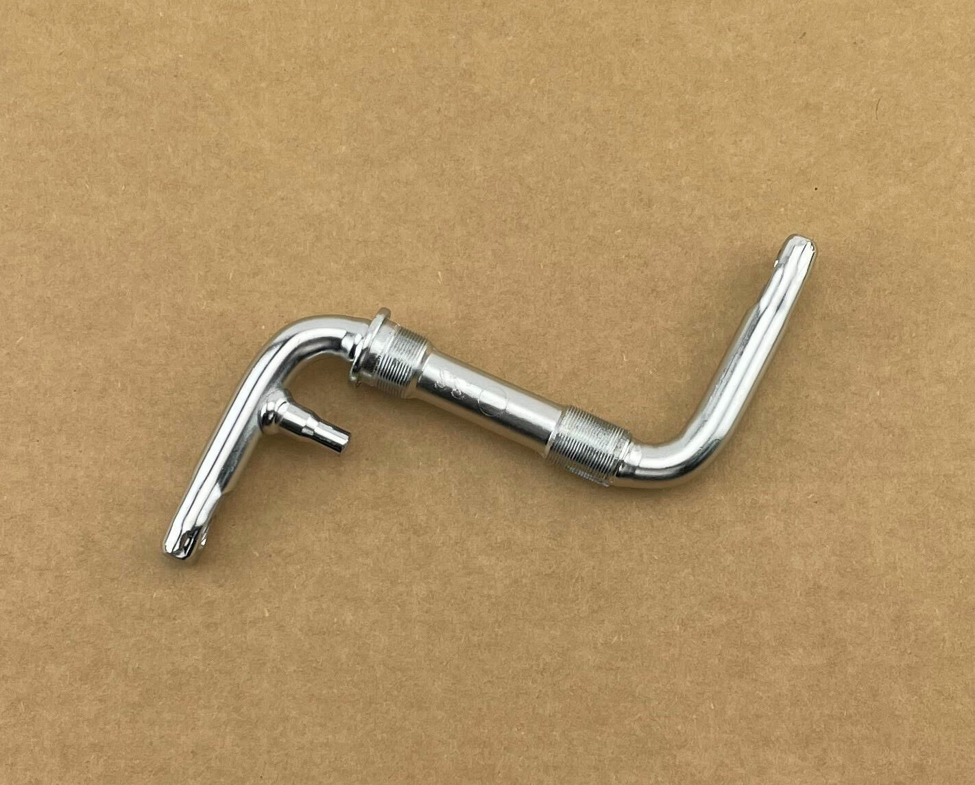 76MM ONE-PIECE GENUINE VINTAGE BICYCLE LOWRIDER STEEL CRANK IN CHROME.