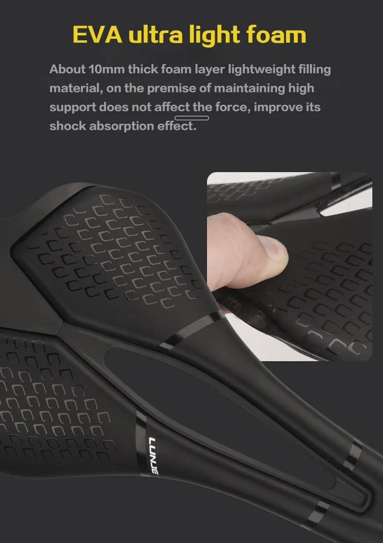 159g 3D Printed Bicycle Saddle Carbon Hollow Comfortable Breathable Bike Seat