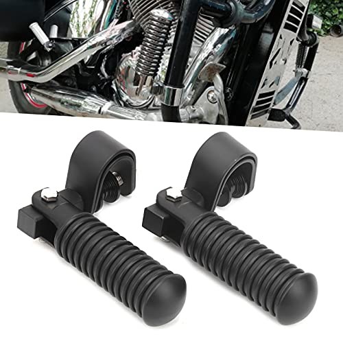 Motorcycle Foot Peg, Pair of Universal Motorcycle Highway Bar Footpegs Black