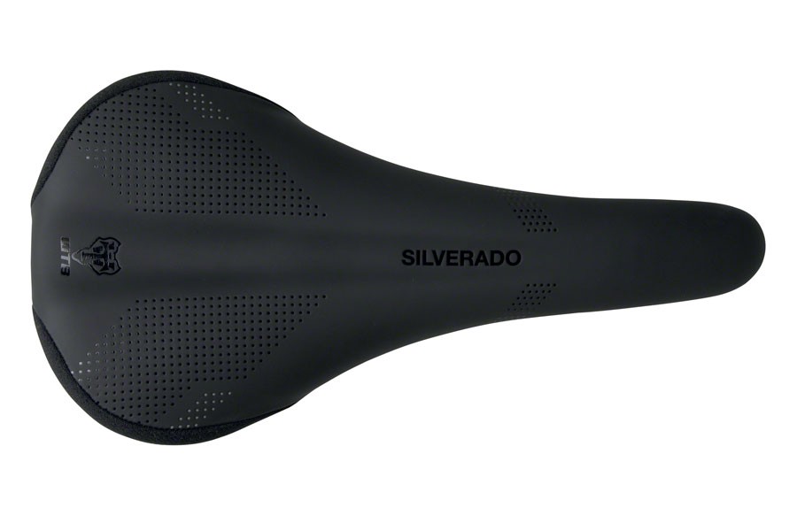 WTB Silverado Saddle – Black 280mm Width Steel Rails Microfiber Cover