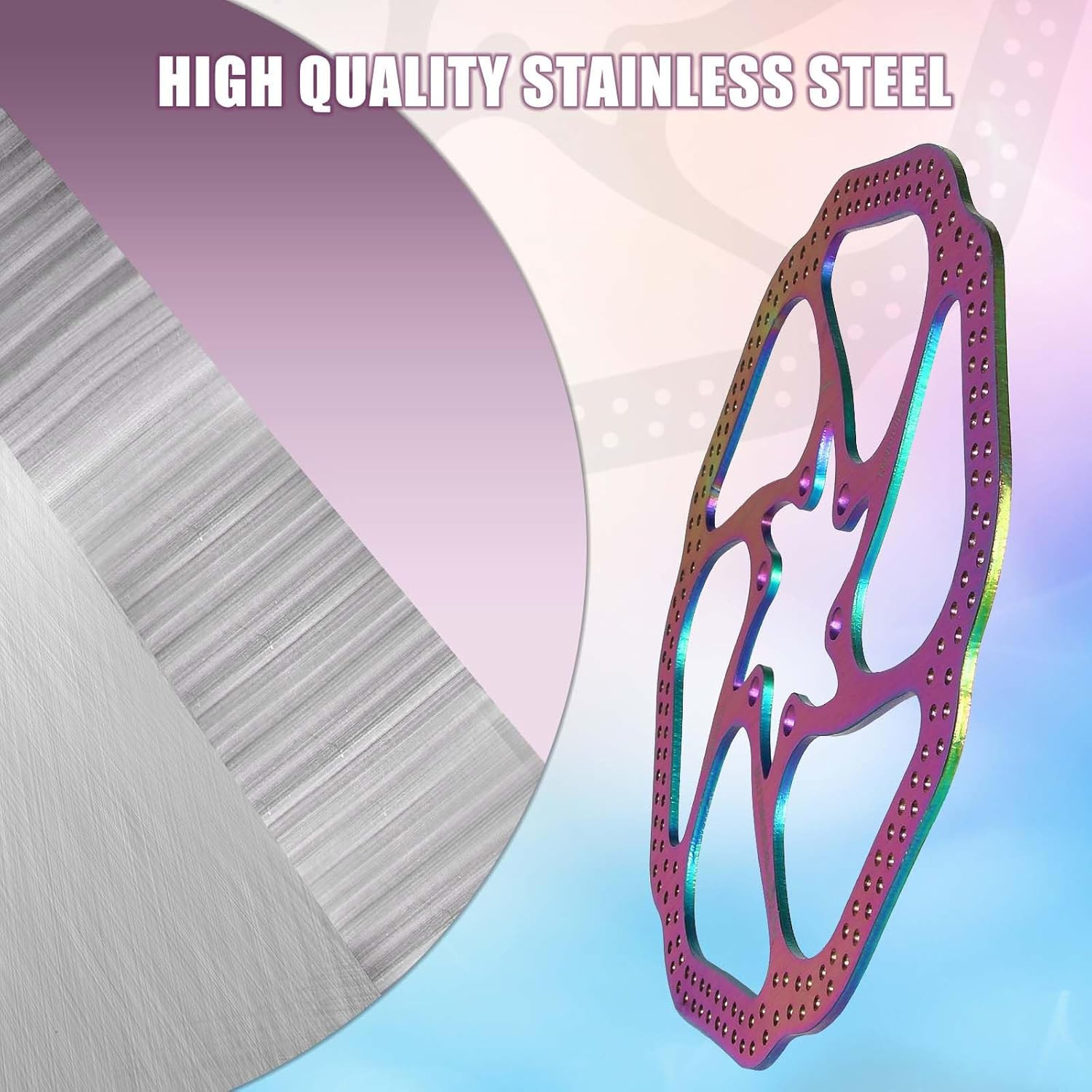 140Mm 160Mm 180Mm 203Mm MTB Disc Brake Rotor with 6 Bolts, Bicycle Brakes Stainl