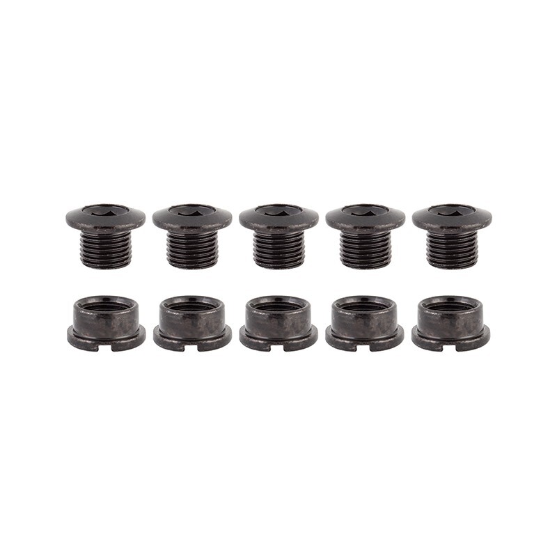 BLACK 5-Count Set of Origin8 Single-Speed Fixed Gear BMX Track Chainring Bolts