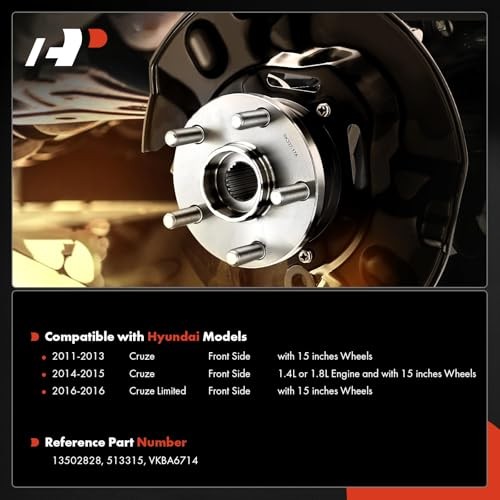 [with 15 inches Wheel] Front Wheel Bearing and Hub Assembly with 5-Lug