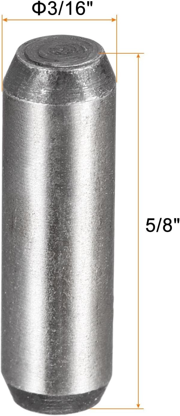 uxcell 3/16-Inch x 5/8-Inch Dowel Pins, Heat Treated x