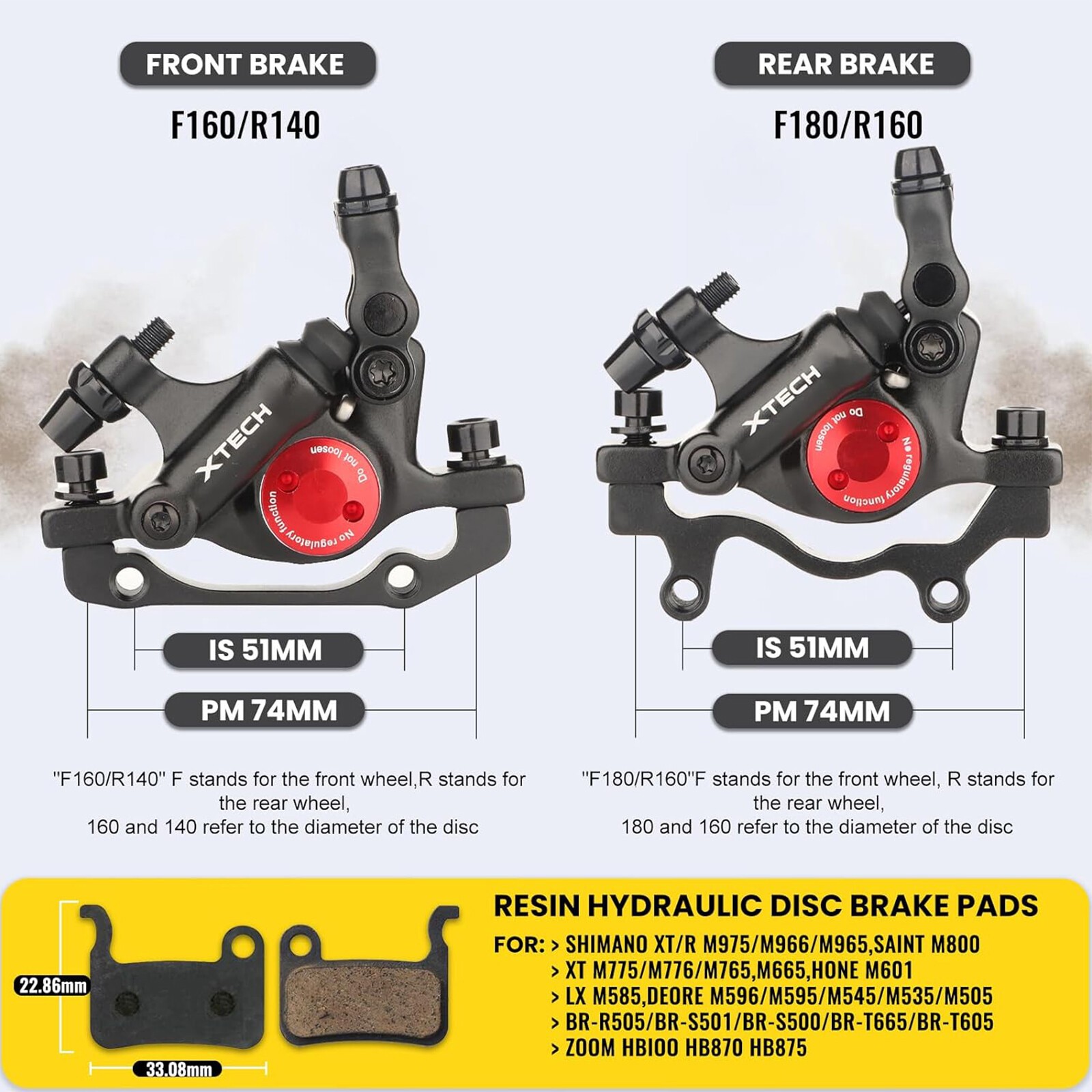 ZOOM Line Pulling Hydraulic Disc Brake Caliper for Mountain Bike BMX 160mm HB10