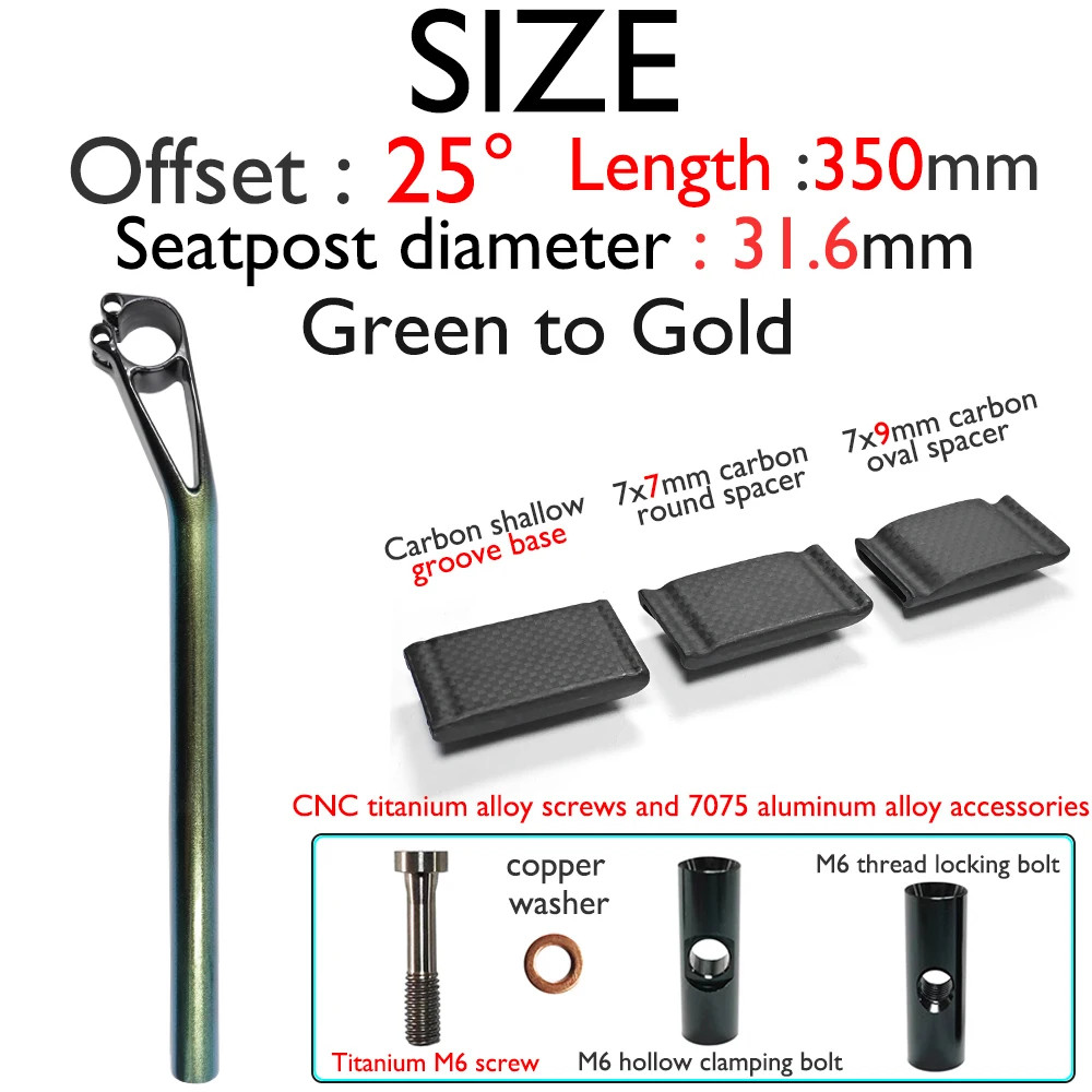 Carbon MTB Road Bike Seatpost 0 25 Degree Offset 27.2 30.8 31.6mm Diameter