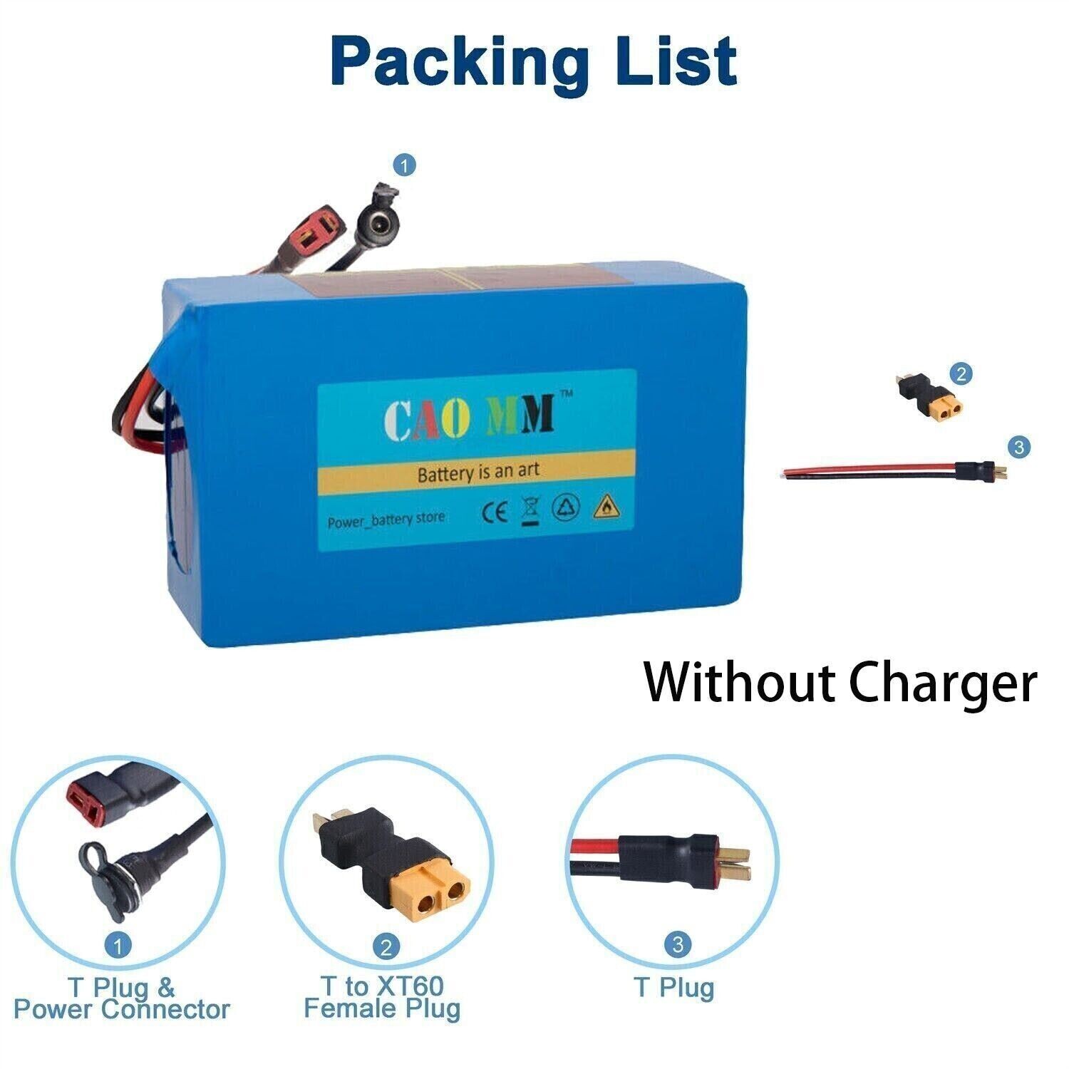 36V 16AH Ebike Lithium Battery for Electric Bike Bicycle Scooter 250-1000W 30A
