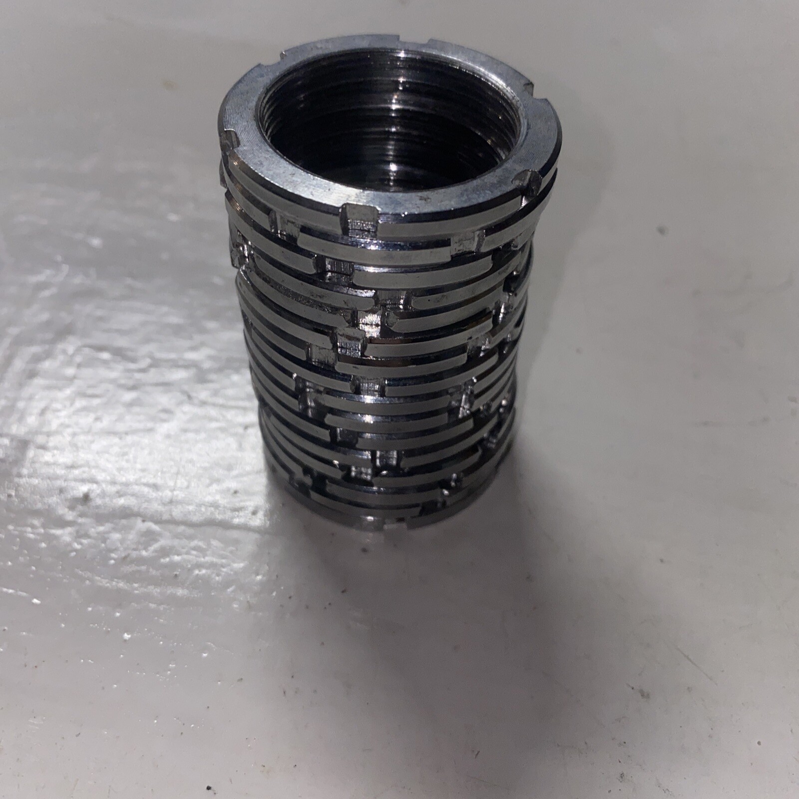 FIXED GEAR LOCKRING Six 6 Notch TRACK Silver Lock Ring 32mm