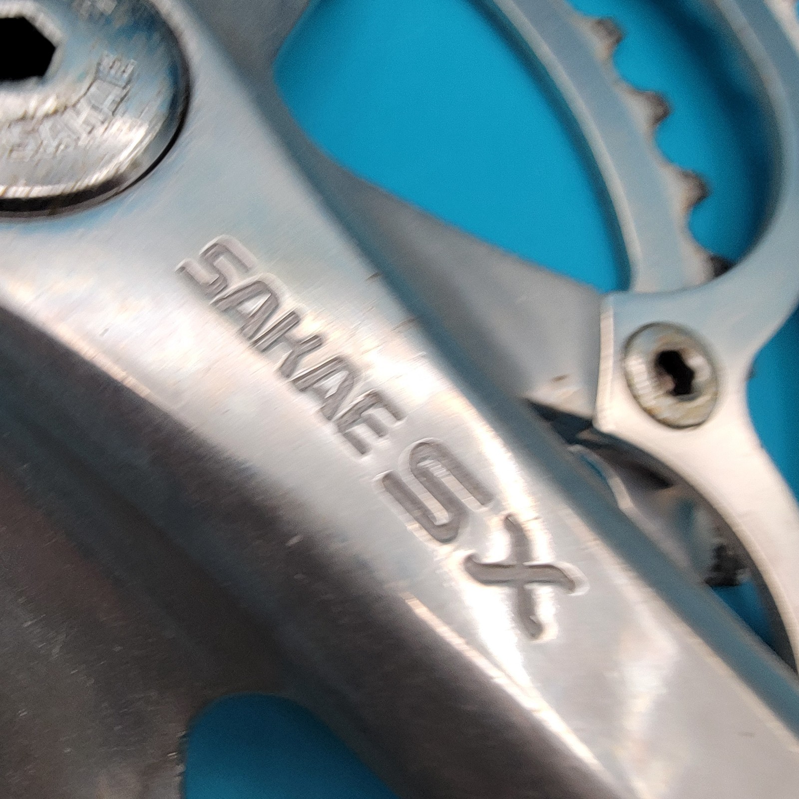 SAKAE SX Double Square Taper Crankset 170mm 52/40t 5 Bolt 130 BCD Vintage f12