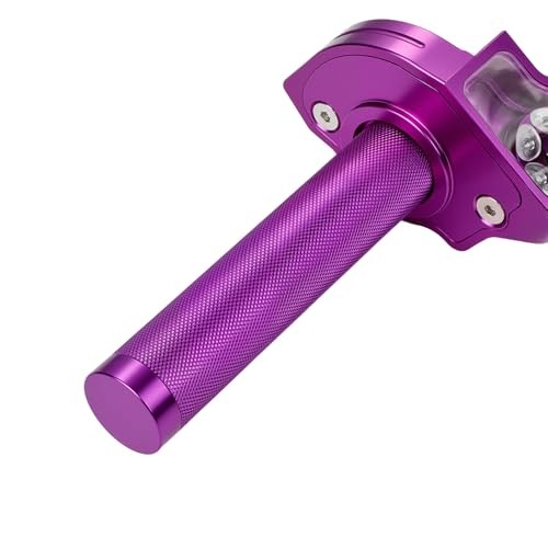 Motorcycle Twist Throttle 7/8″ 22mm with Handle Grip Throttle Cable CNC purple