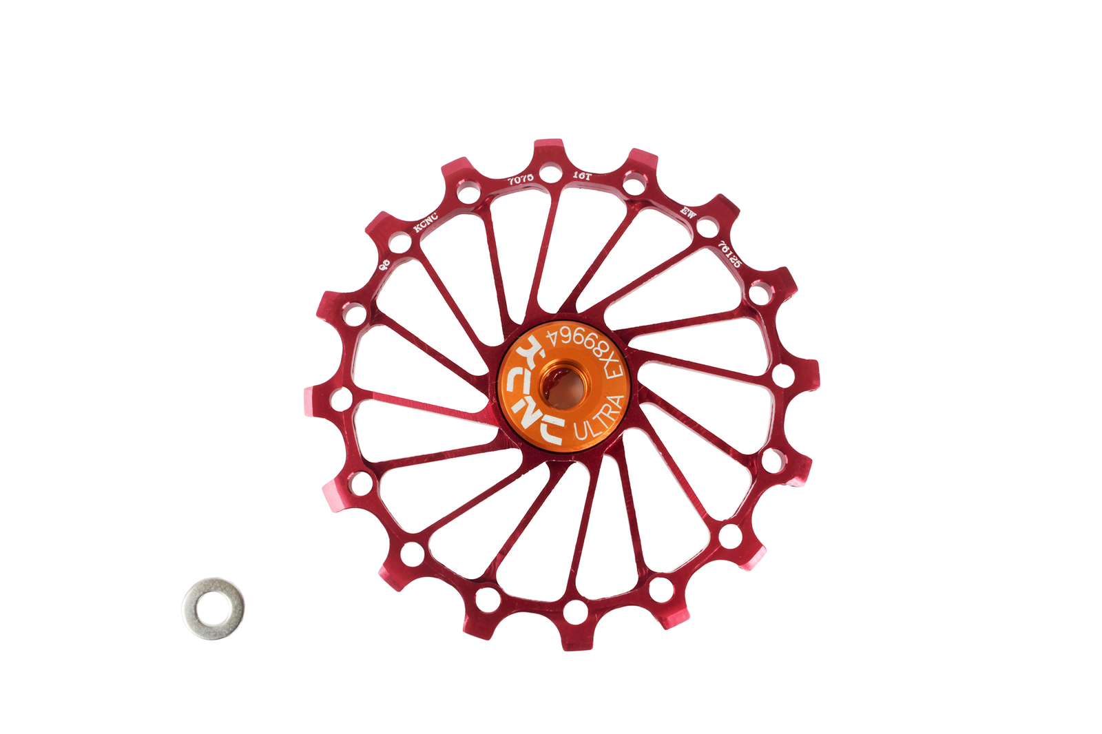 KCNC Road MTB Bike Derailleur Oversized Pulley Sealed Bearing 16T Red