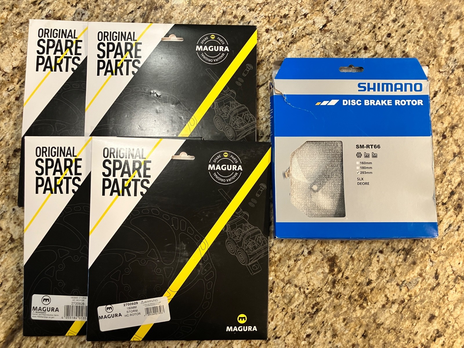 Bicycle Disc Brake Rotors – Magura & Shimano – Sizes – 160mm, 180mm, & 203mm