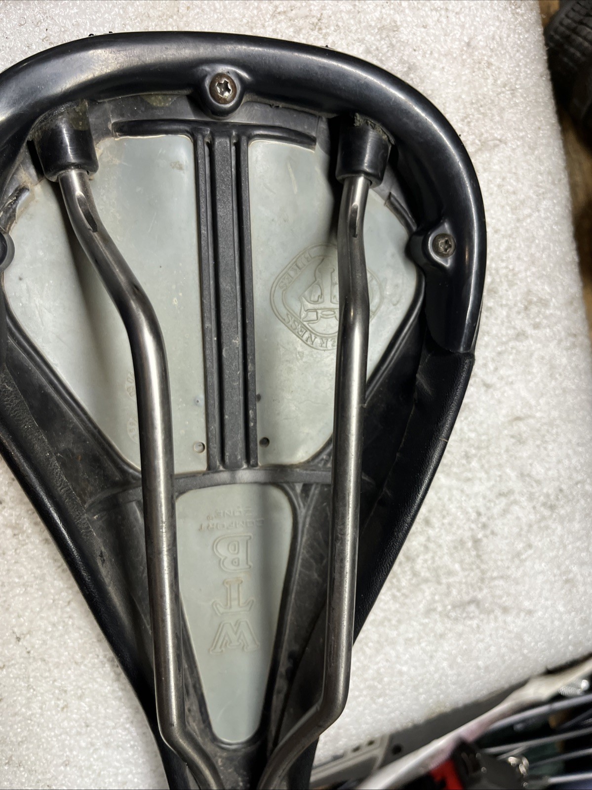 Black WTB Laser V 265mm x 140mm Titanium Rail Saddle