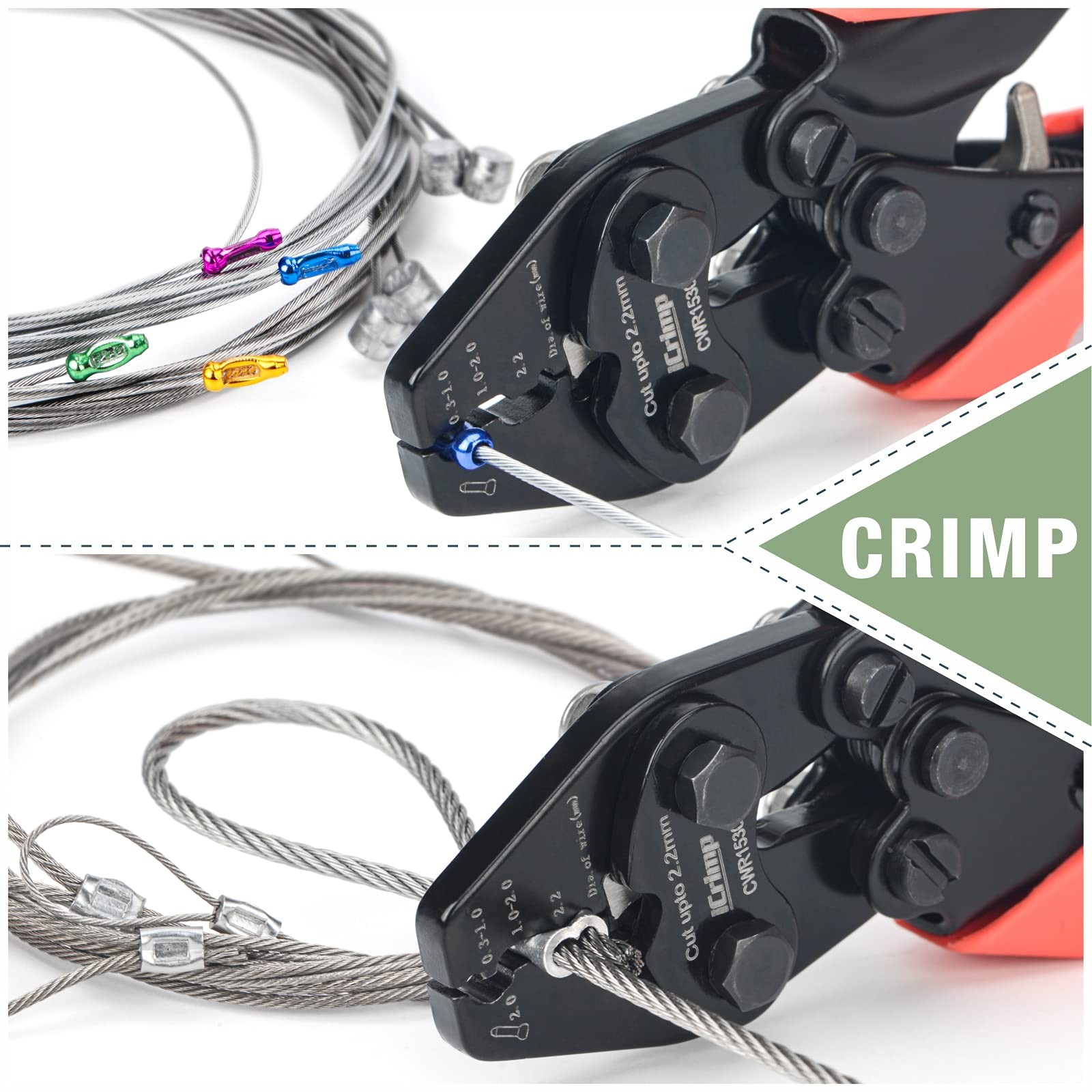Bike Cable Crimper With Built In Cutter Heavy Duty Maintenance Tool Orange