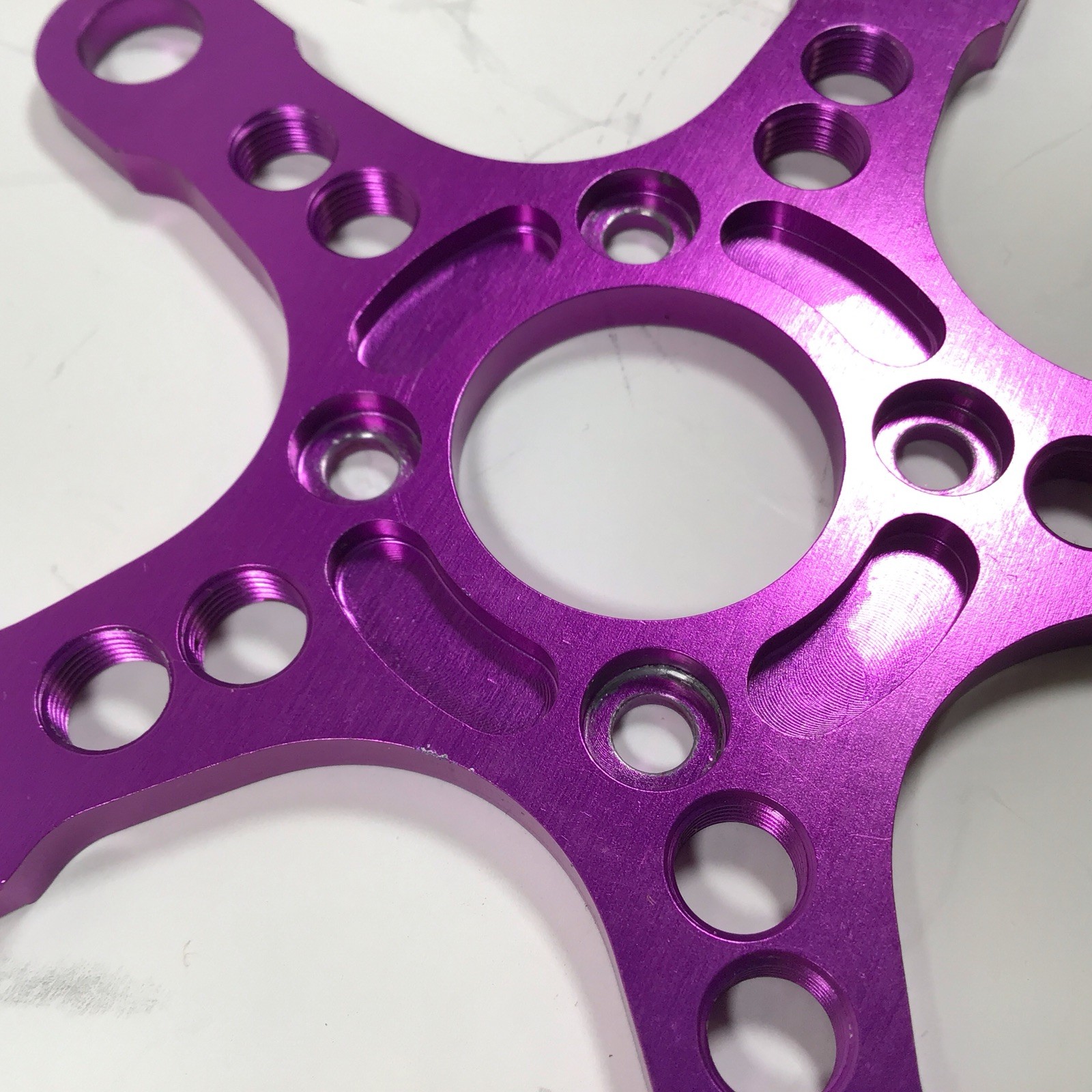 Adventure Components AC Crank Spider 5-Bolt 74/110mm 3DV Purple NOS Vintage MTB