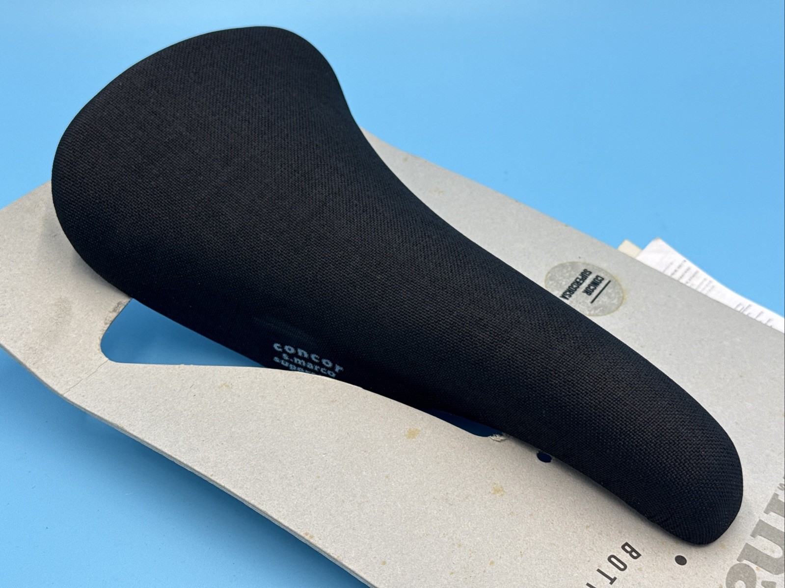 NOS Selle San Marco CONCOR SUPERCORSA X Black Woven MicroFeel Cover Cro-Mo Rail