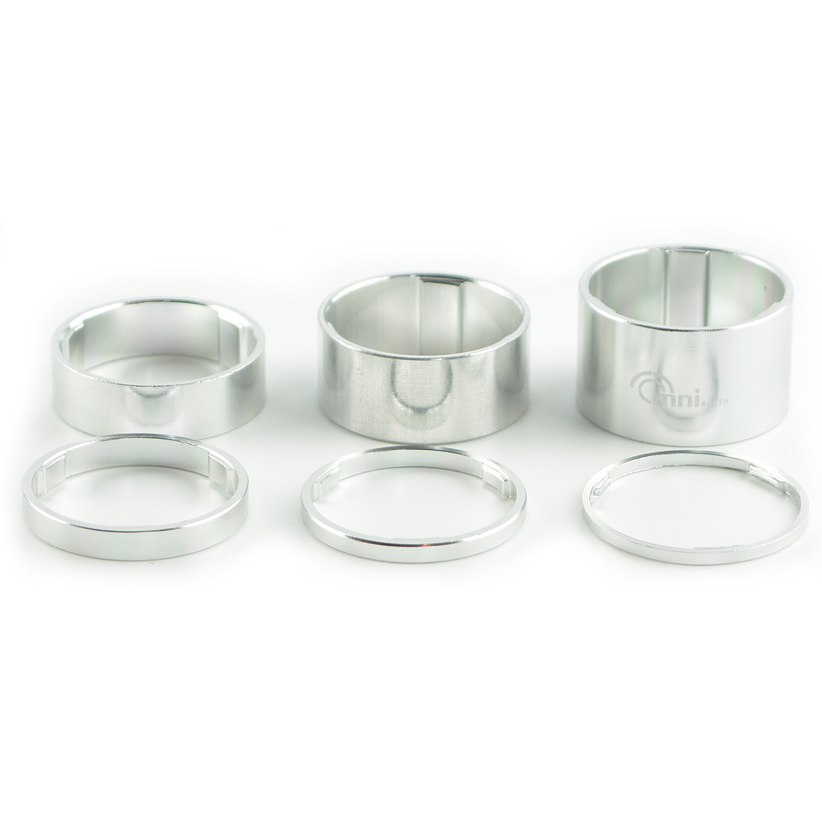 1-1/8″ OMNI Racer WORLDS LIGHTEST Alloy Headset Spacers 2,3,5,10,15,20mm SILVER