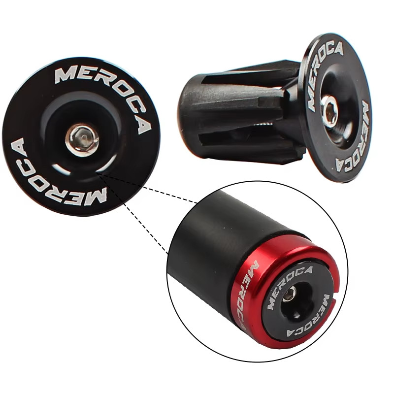 1 Pair Mountain Road Bike Handle bar End Plugs Aluminum Alloy and Cap BMX MTB