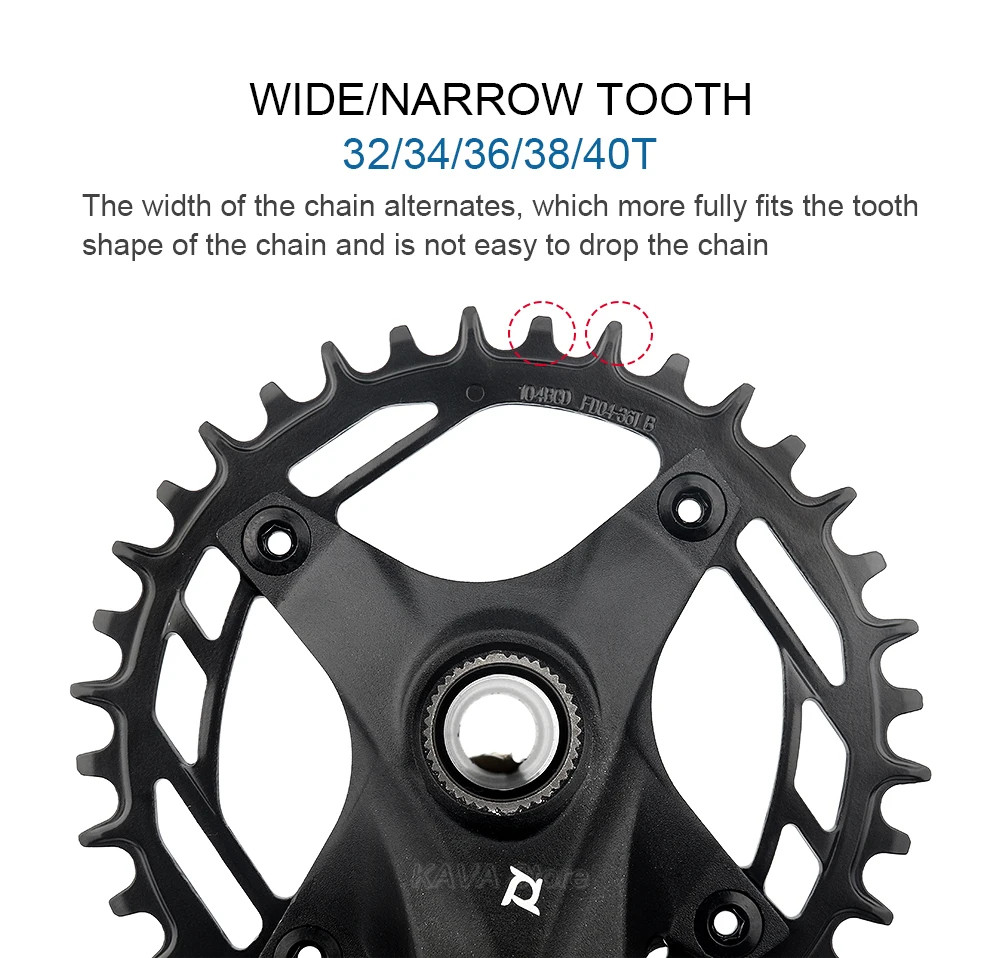 175 170mm 104BCD Mountain Bike Crankset 32 34 36 38 40T Narrow Wide Chainring