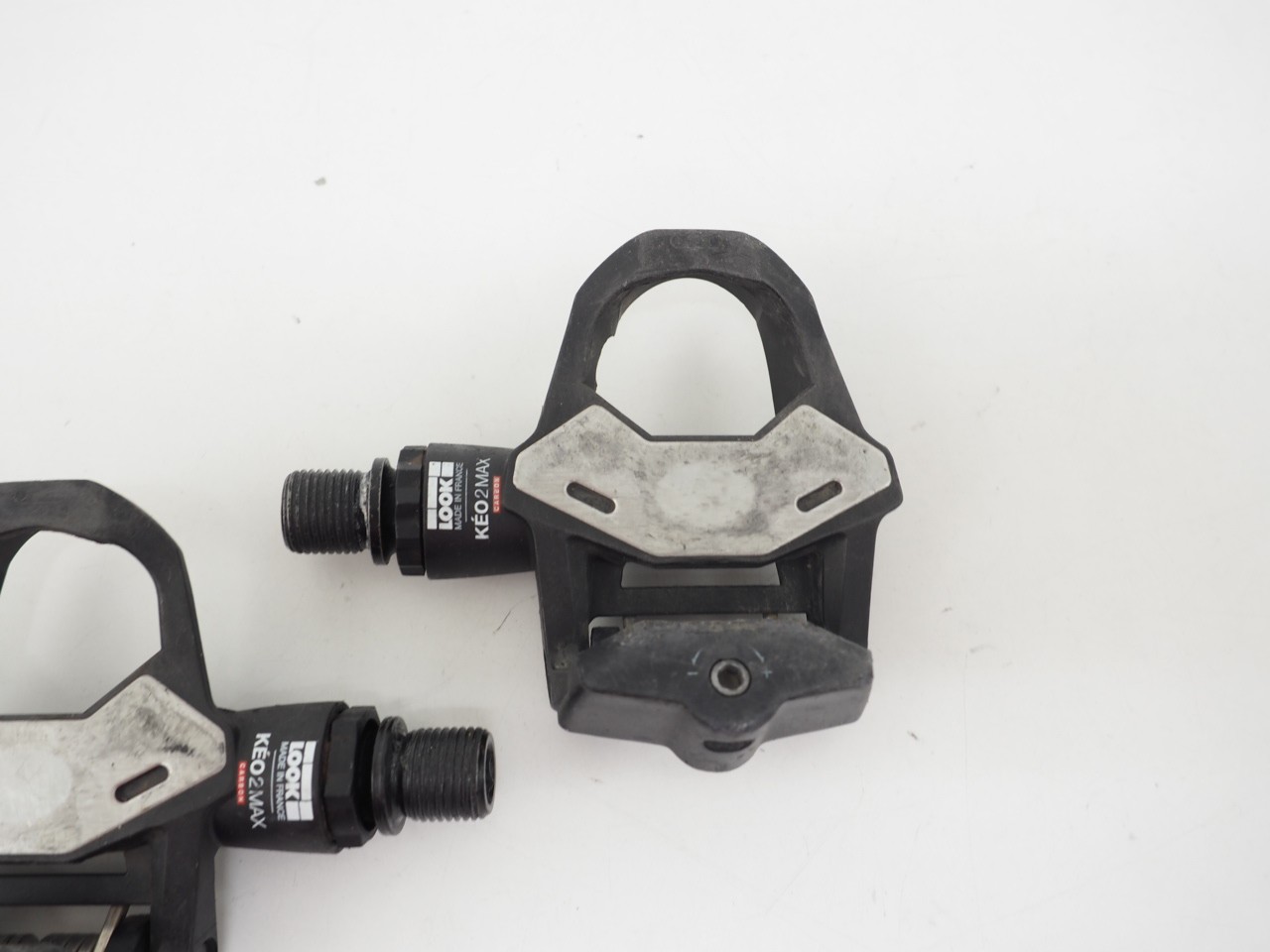 LOOK Keo 2 Max Carbon Clipless Road Bicycle Pedals w/o Cleats *Fair Condition BK