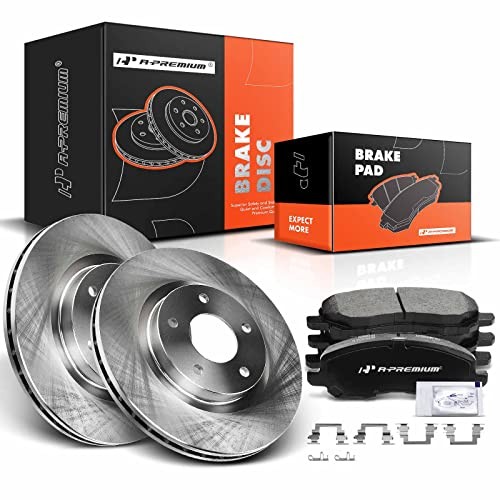 11.57 in (294mm) Disc Brake Rotors + Ceramic Pads Kit Compatible Front Vented