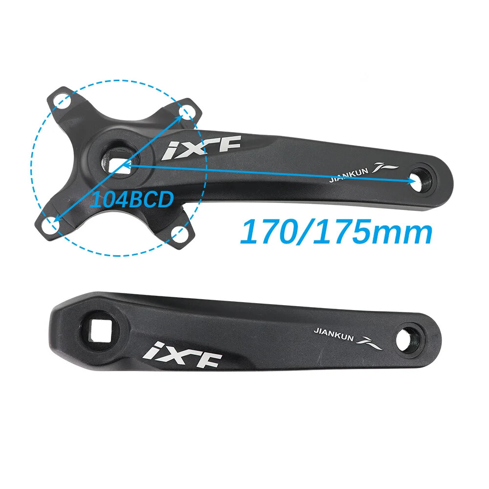 MTB Square Taper Crankset 104BCD Chainring 170mm/175mm, 30T-42T, 1x/2x/3x Speed