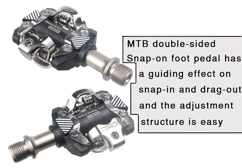 MTB Bicycle Self-locking Double-sided Snap-on Pedals Cleat Footrest Clip