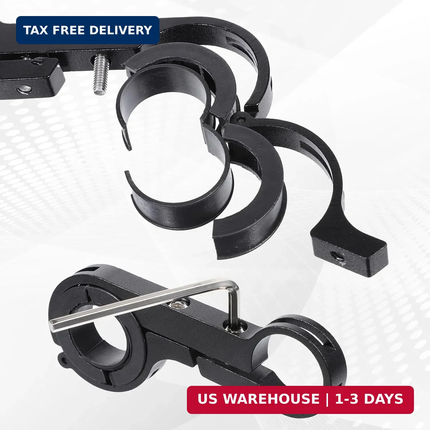 Bike Handlebar Extender, 7.9″ Long Aluminum Alloy Bicycle Cross Bar Extension Mu