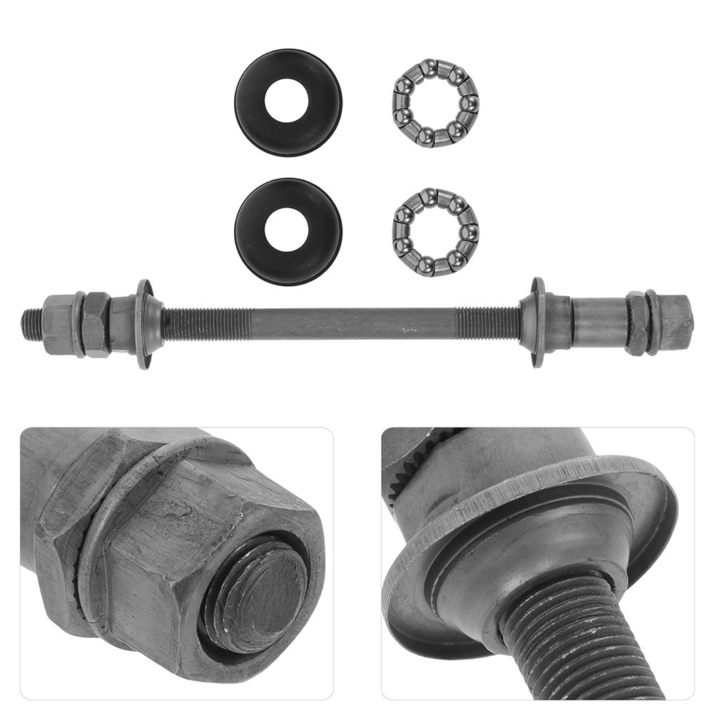 1 Sets Bicycle Axle Bearings Kit 140 Mm Front Hub Axle Bicycle Hollow Hub Shaft