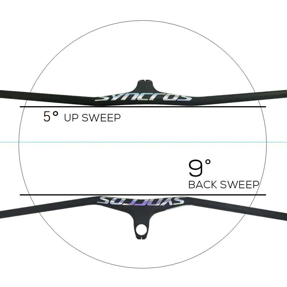 SYNCROS -17 Degree Integrated Handlebar MTB Carbon Matte Riser Flats Handlebars