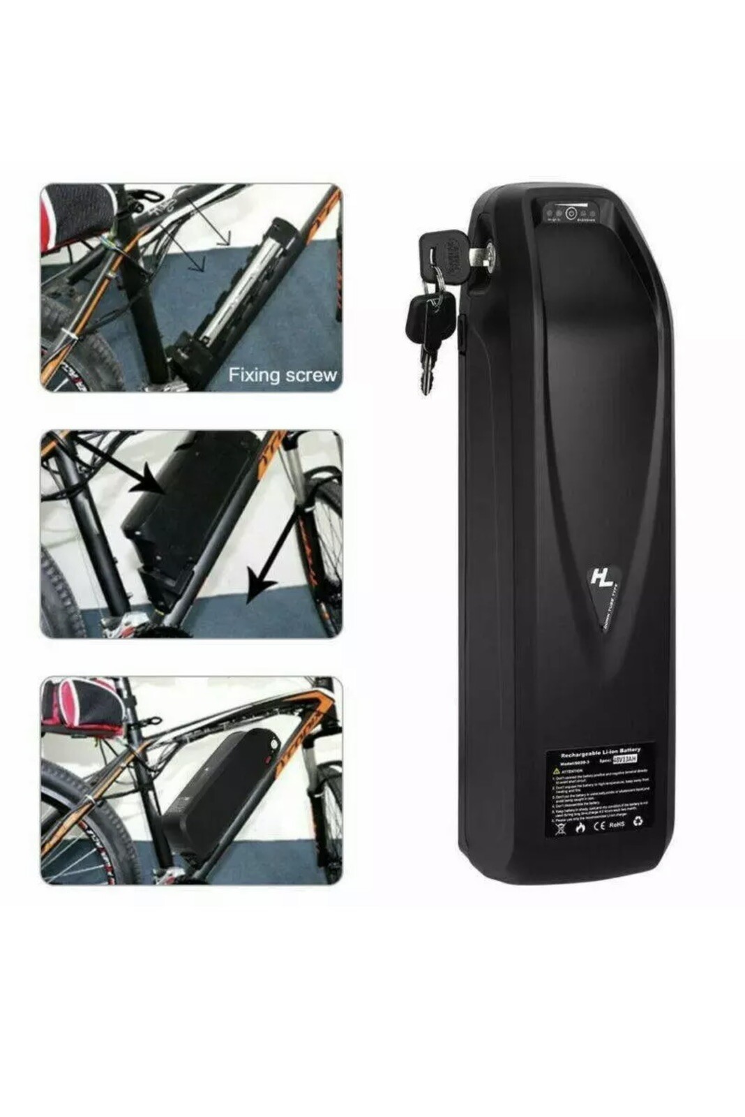36V Lithium Ion Ebike Battery 36V 13Ah Hailong Electric Bike Battery 1000W