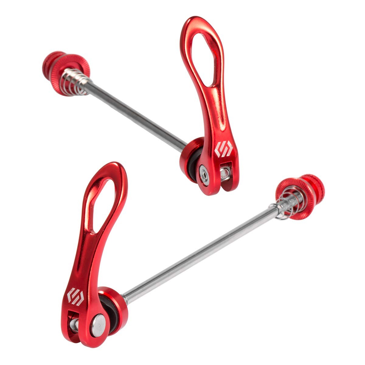 Quick Release Skewers Front & Rear Set for Road Bike,red