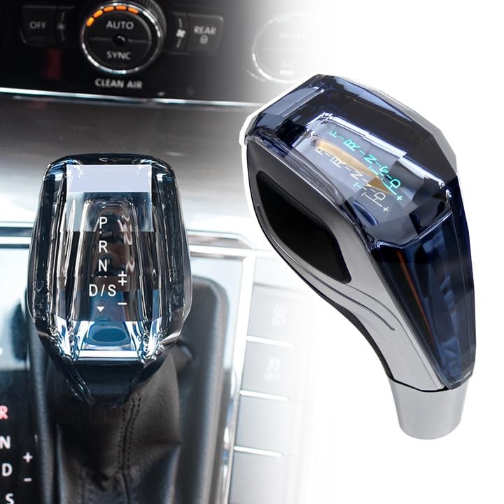 Touch-Activated LED Illuminated Crystal Gear Shift Knob Compatible with Most