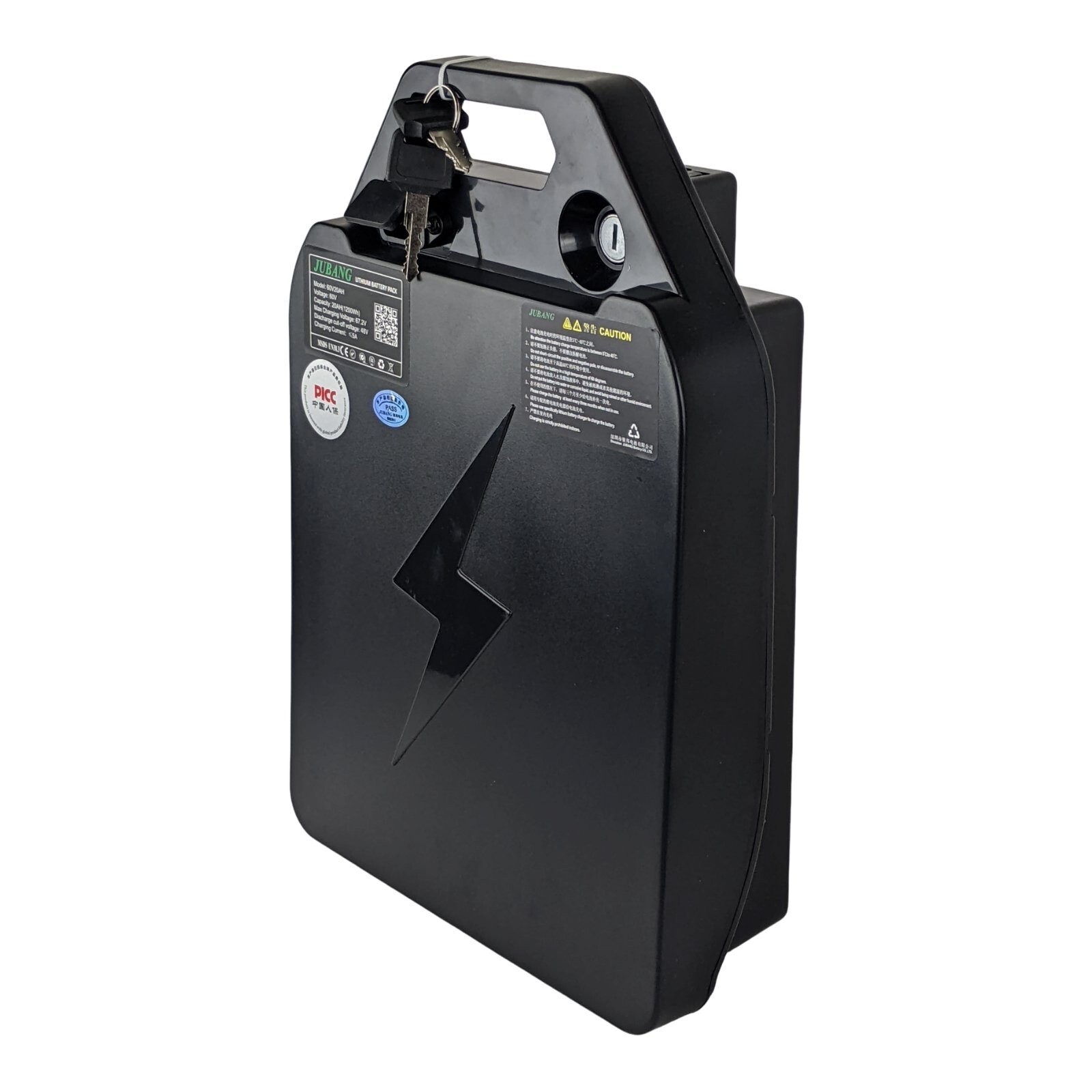 60V Electric Ebike Lithium Ion Battery 60V 20Ah with Keys for Electric Scooters