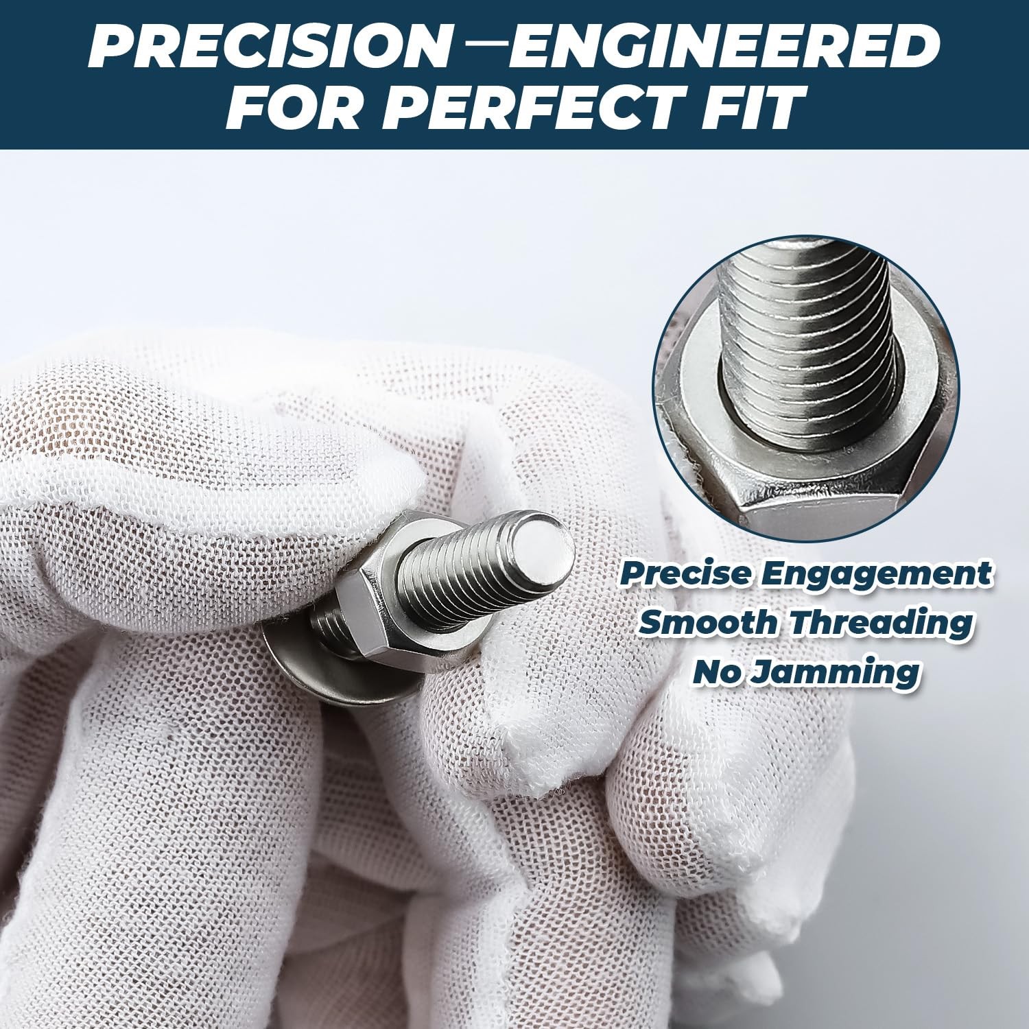 5/16-18 x 3/4 Inch Carriage Bolt Kit, 304 Stainless x 3/4″, Silver