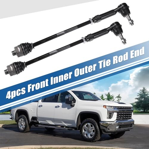 4pcs Front Inner Outer Tie Rod Ends Kit Suspension Steering Tie Rod End for