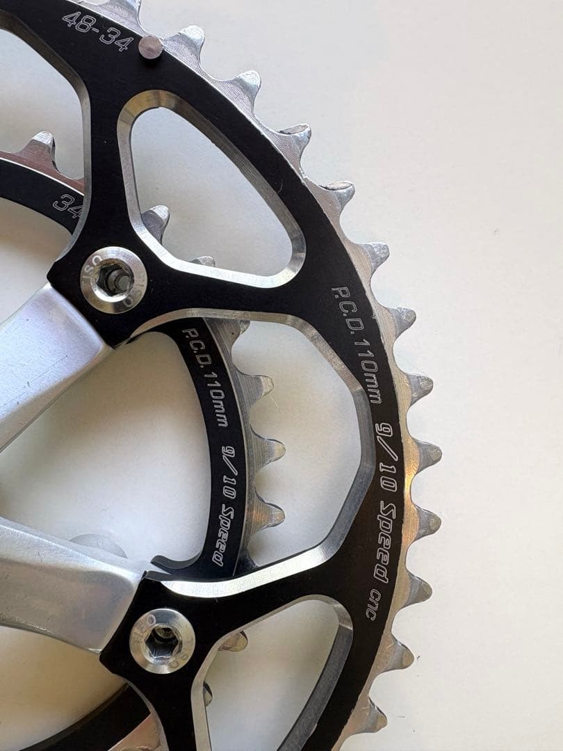Sugino Cospaiir Crankset 48 34T 170mm Shimano BB 7700 Road Bike Crank Used